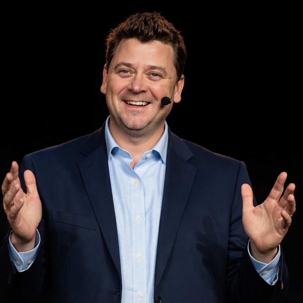 Chris Broyles speaking on stage